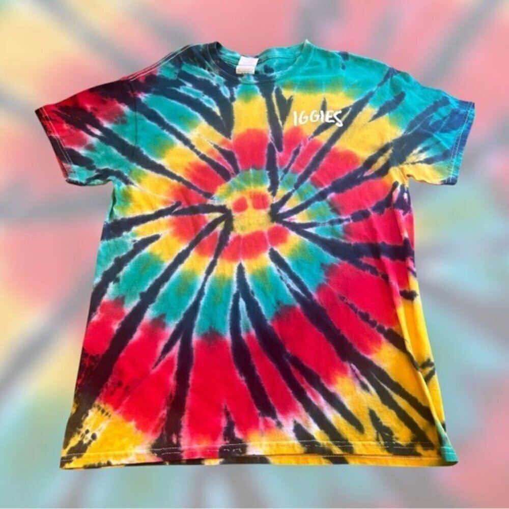 Iggie's Oasis, Bolongo Bay, St. Thomas USVI, tie dye unisex crewneck tee Medium